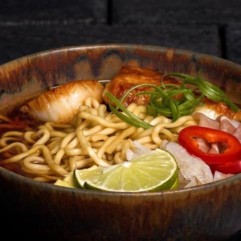 YUZU KOSHO AND SCALLOP RAMEN